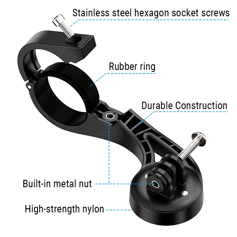 TOWILD AS90 Bicycle Handlebar Extended Bracket Bike Headlight Mount Bar Computer Holder Lantern Lamp Support Rack Fiber Stand