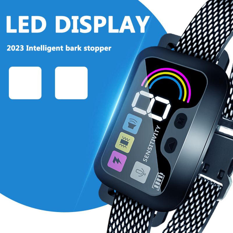 Smart Automatic Anti Barking Dog Collar with Adjustable Training Modes Waterproof Design Bark Detection Tech