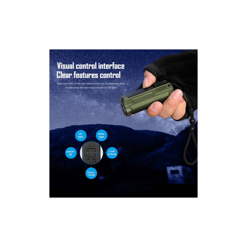 IMALENT BL50 3600 Lumens EDC Flashlight Compact Type-C Rechargeable with OLED Display for Outdoor Adventures