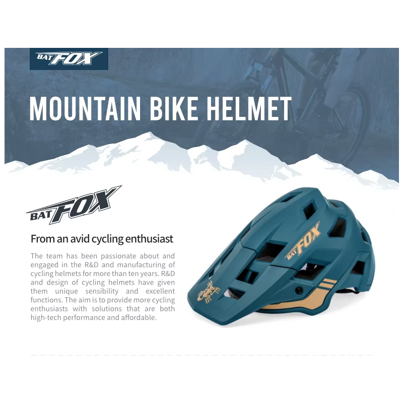 BATFOX Mountain Bike Helmet Lightweight In-Mold Technology Adjustable Sizing for Adults and Youth