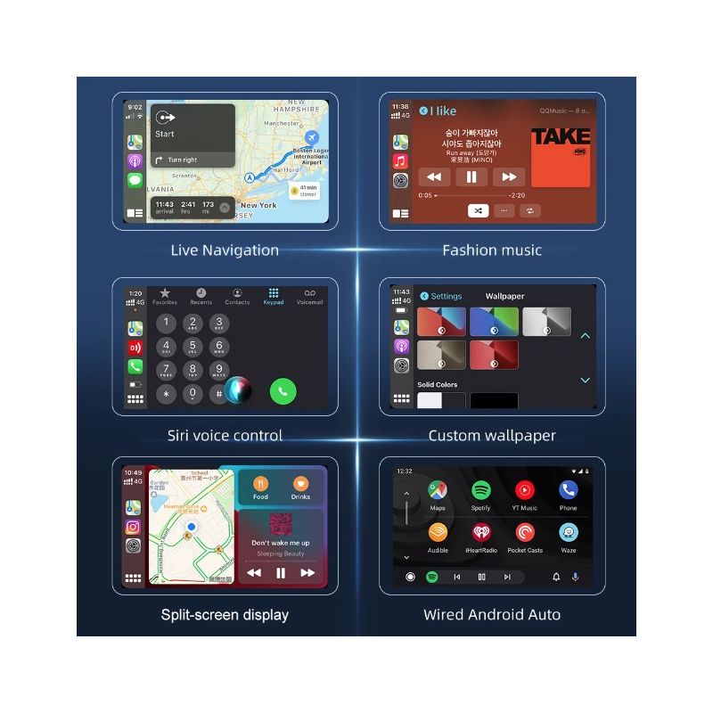 CarlinKit USB CarPlay Dongle Android Auto Wireless Connectivity Easy Installation Hands-Free Calling Music