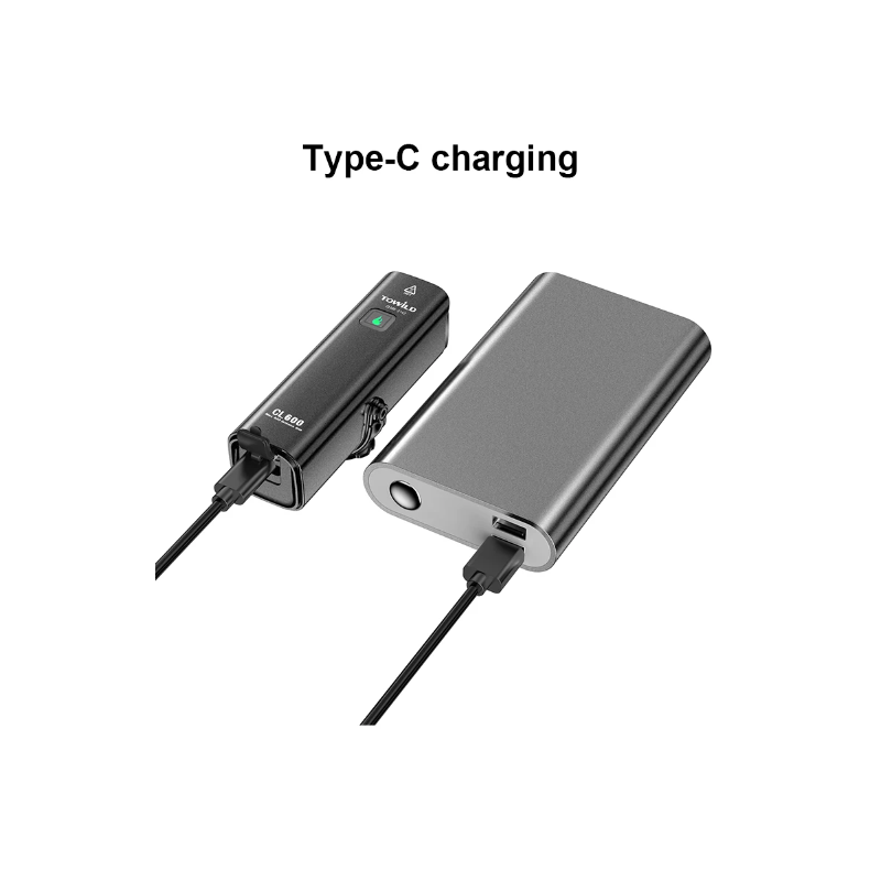 TOWILD CL600 Bike Light USB Rechargeable Front Lamp with High Lumen Brightness Waterproof Design 2000mAh