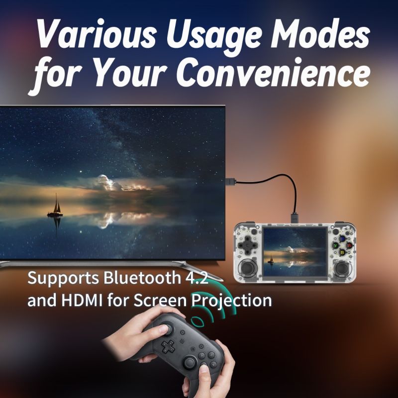 Anbernic RG35XX H Handheld Game Console 5000 Classic Games IPS Display Wireless Controller Retro Gaming