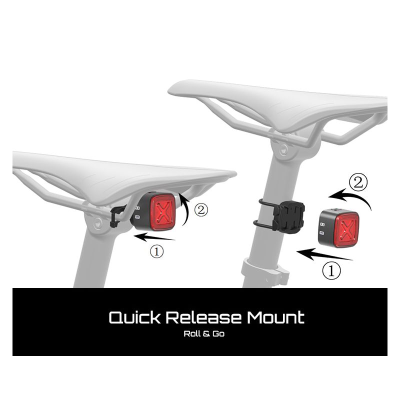 Enfitnix Cubelite III Smart Tail Light Ultra Bright Rear Light USB Charge Cycling Safety 30 Lumens