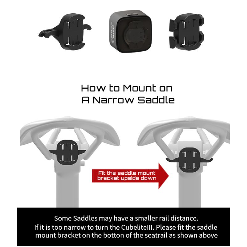 Enfitnix Cubelite III Smart Tail Light Ultra Bright Rear Light USB Charge Cycling Safety 30 Lumens