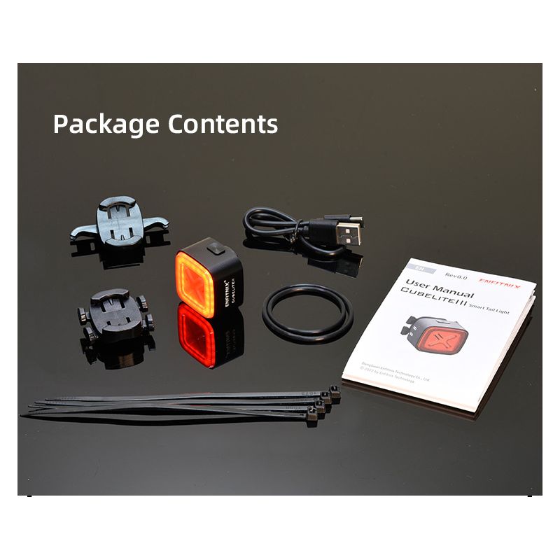 Enfitnix Cubelite III Smart Tail Light Ultra Bright Rear Light USB Charge Cycling Safety 30 Lumens