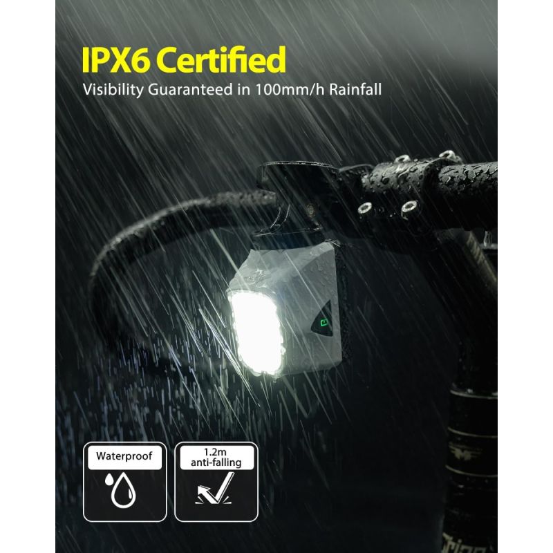 TOWILD DLite 1700 USB Rechargeable Bike Light 1900 Lumens Waterproof Headlight Cycling DL1700 Bicycle Lights 