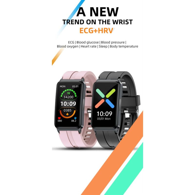 EP01 Blood Glucose Sugar Smart Watch ECG HRV heart rate temperature 1.47