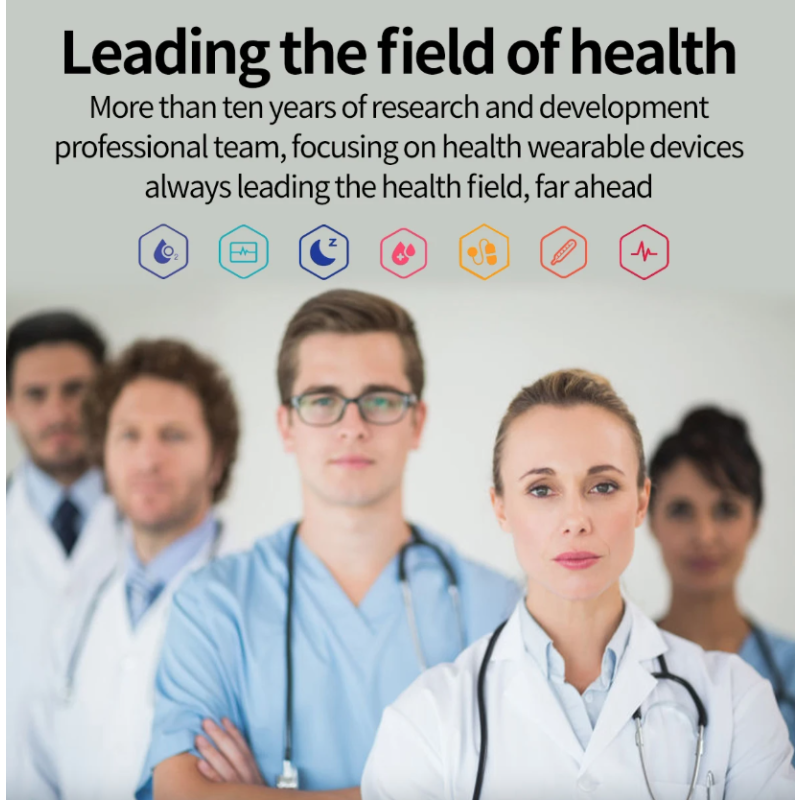 E580 Blood Glucose Smart Watch ECG Heart Rate Blood Pressure IP68 Waterproof Smartwatch