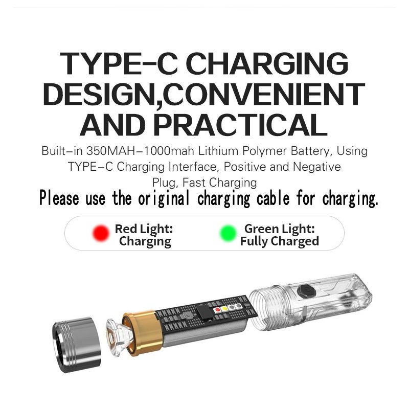 GT13 TIKI Mini Keychain Light 1000 Lumens USB Rechargeable Portable Lighting for Camping and Everyday Use