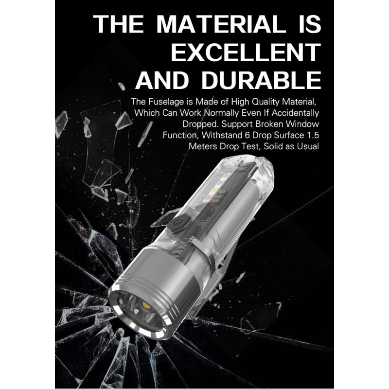 GT13 TIKI Mini Keychain Light 1000 Lumens USB Rechargeable Portable Lighting for Camping and Everyday Use