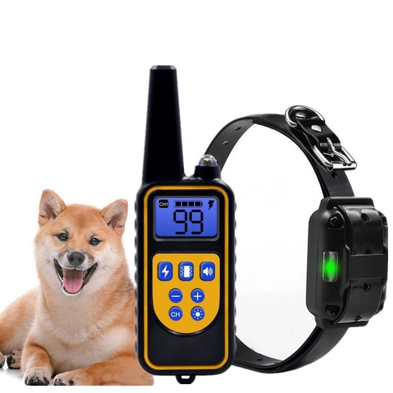 800yd Electric Remote Dog Training Collar Waterproof Rechargeable Adjustable Levels for All Size Dogs