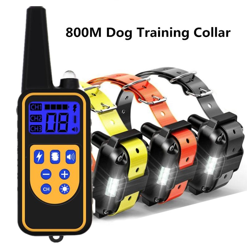 800yd Electric Remote Dog Training Collar Waterproof Rechargeable Adjustable Levels for All Size Dogs