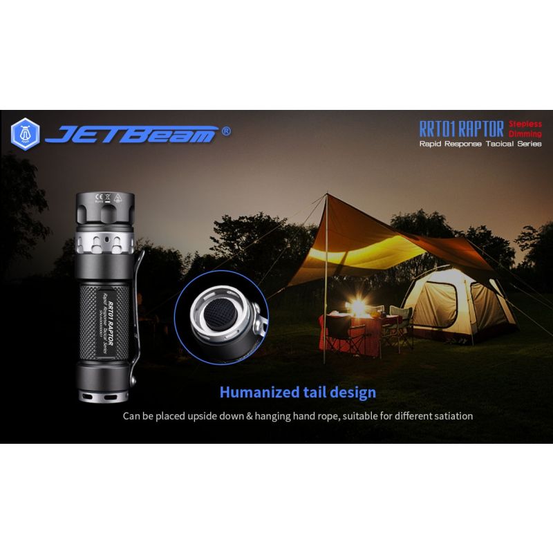 JETBeam JET-RRT01 XP-L 950 Lumen LED EDC Flashlight Durable Outdoor Lighting for Camping Hiking
