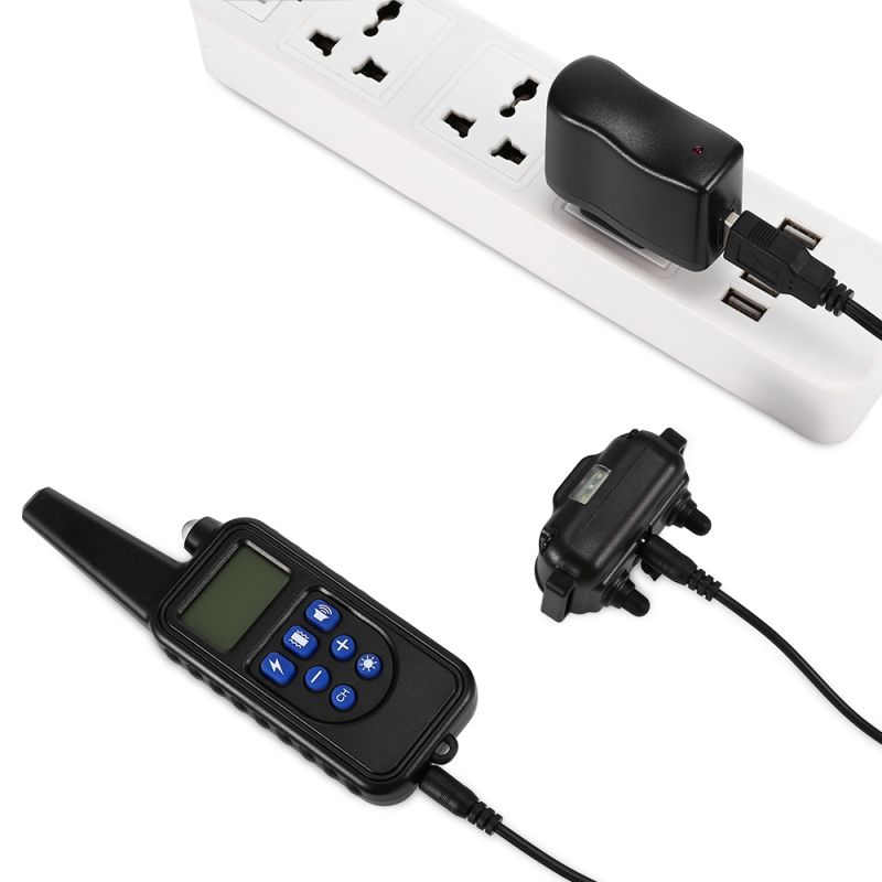800m Electric Dog Training Collar Waterproof Rechargeable Pet Remote Control with LCD Display Adjustable Modes