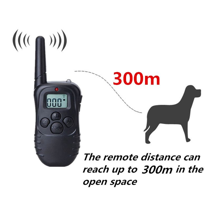 300m Electric Dog Training Collar Waterproof Remote Control Pet Collar Adjustable Training Modes For All Sizes