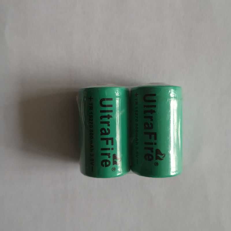 UltraFire TR 15270 800mAh 3.0V Rechargeable Lithium-ion Battery Eco-friendly High-capacity Reliable Power Source