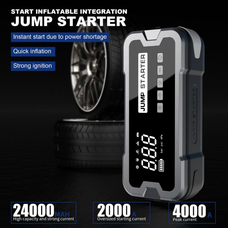 Jump Starter Power Bank Portable Charger with 2000A Peak Current Compact Design for Car Battery Troubles