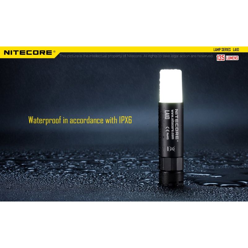 Nitecore LA10 Mini EDC Flashlight 135 Lumens Premium Nichia XP-G2 S3 LED Twist-to-Activate Design Camping