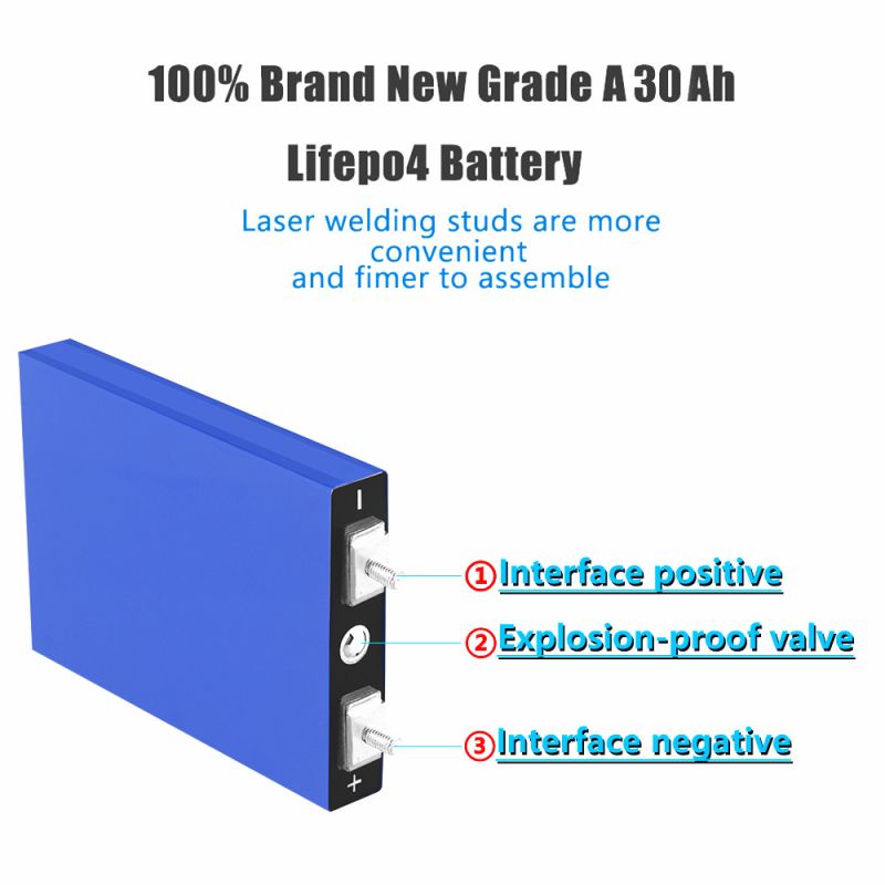 LiitoKala 3.2V 30Ah Lifepo4 Battery Pack 4S 12.8V High Density for Electric Vehicles Solar Long Cycle Life