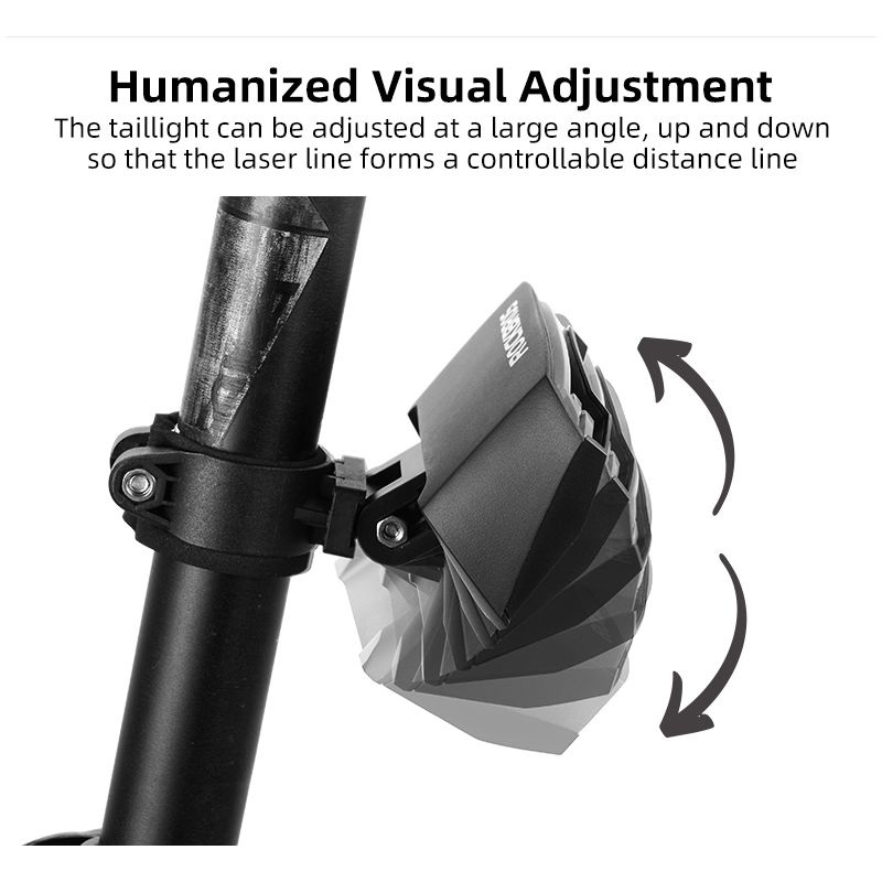 ROCKBROS LKWD-R1 Bike Light Smart USB LED with Wireless Remote Turn Signal Laser Projector for Cycling Safety