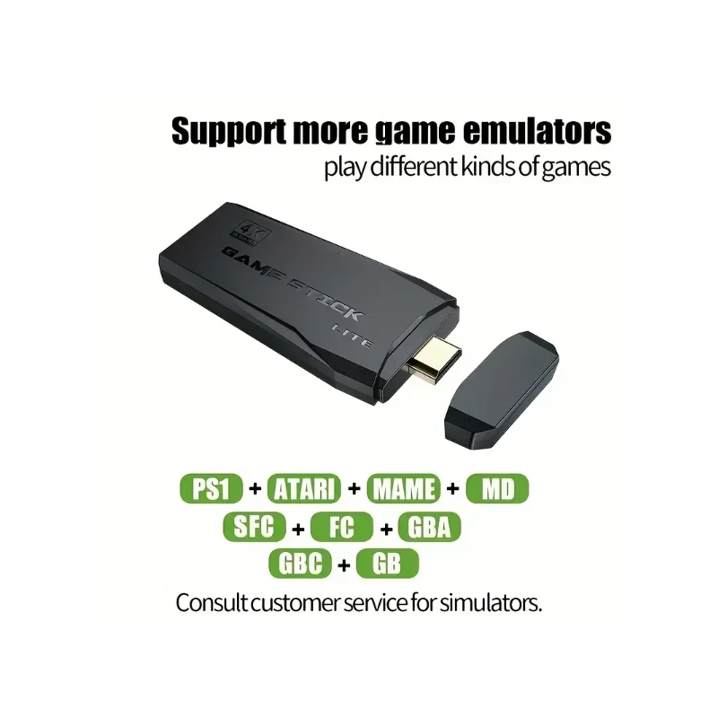 M8 Video Game Console with Dual 2.4G Wireless Controllers 10000 Retro Games Library PS1 Atari 64G Model