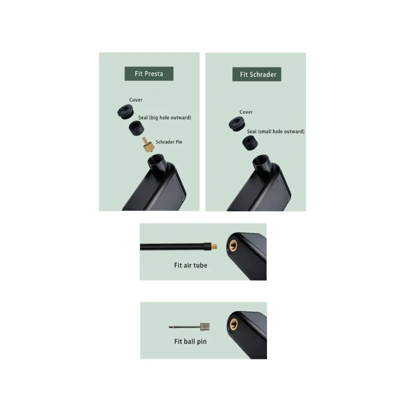 A2 Mini Electric Air Pump Cordless Portable Bicycle Inflator Presta Schrader Valve Lightweight Cycling Gear