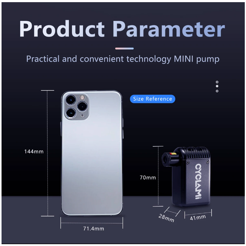 A2 Mini Electric Air Pump Cordless Portable Bicycle Inflator Presta Schrader Valve Lightweight Cycling Gear