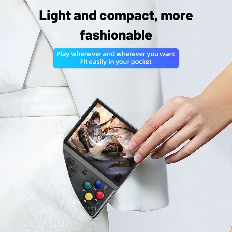 MIYOO Mini Plus Portable Retro Game Console 3.5-inch IPS Screen Lightweight Classic Video Games Compact