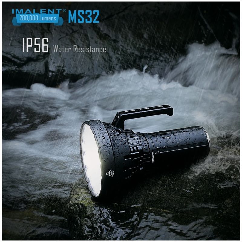 IMALENT MS32 200000 Lumen LED High Power Flashlight with Multiple Lighting Modes for Outdoor Adventures