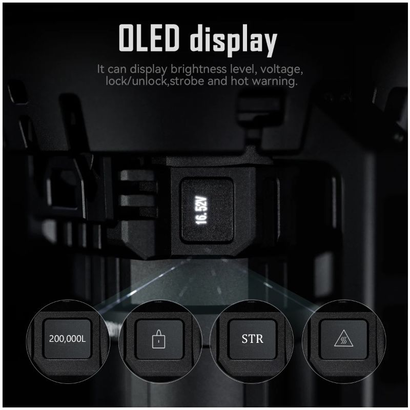 IMALENT MS32 200000 Lumen LED High Power Flashlight with Multiple Lighting Modes for Outdoor Adventures