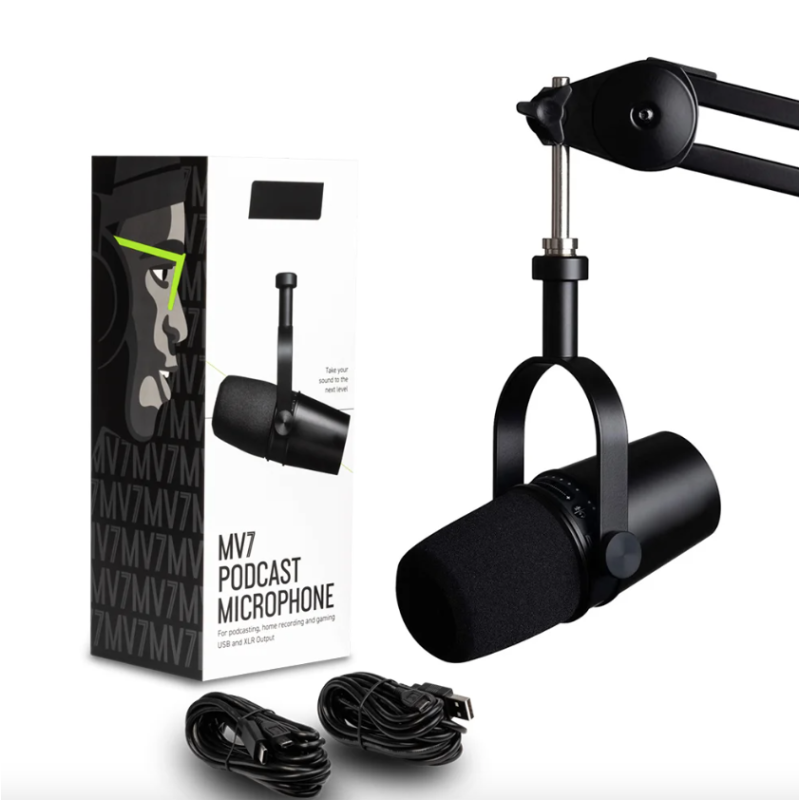 MV7 Professional Dynamic Microphone for Podcasting Live Streaming and Recording High-Quality Sound