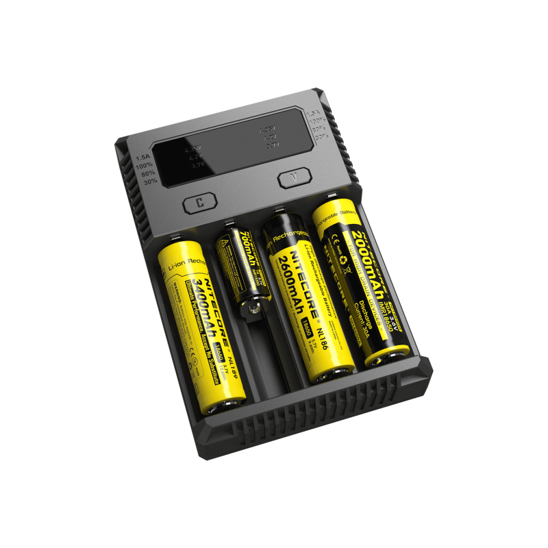 Nitecore NEW I4 Li-ion Battery Charger User-Friendly Efficient Output Smart Charging for Li-ion NiMH Compatibility