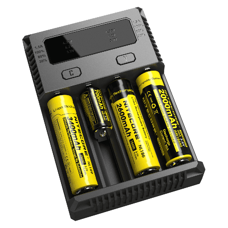 Nitecore NEW I4 Li-ion Battery Charger User-Friendly Efficient Output Smart Charging for Li-ion NiMH Compatibility