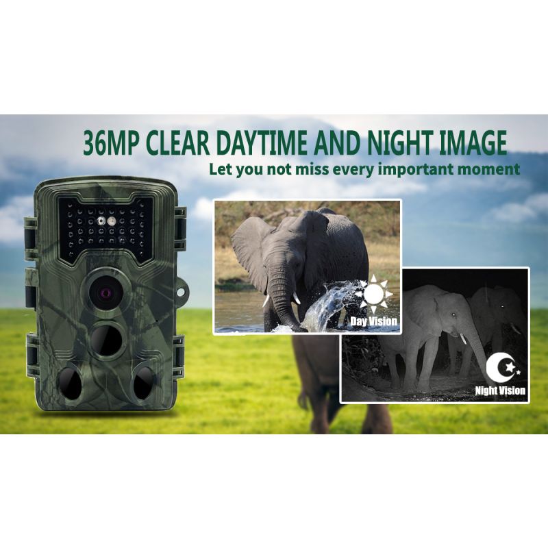 PR1000 Hunting Camera 36MP HD Wildlife Monitoring with Infrared Night Vision Advanced Outdoor Photography
