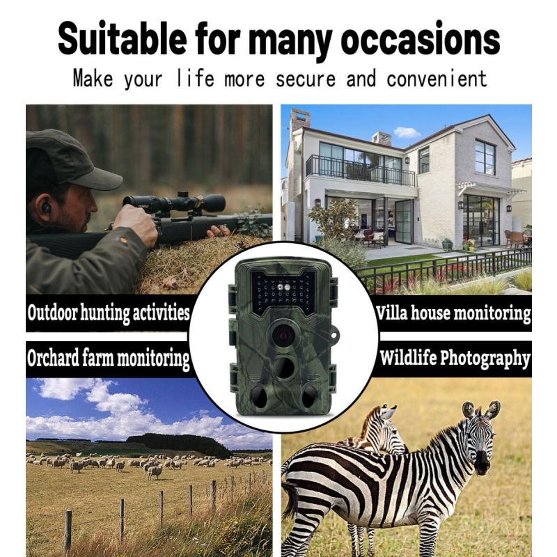 PR1000 Hunting Camera 36MP HD Wildlife Monitoring with Infrared Night Vision Advanced Outdoor Photography