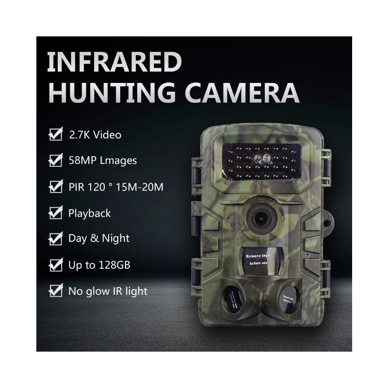 PR700 Trail Camera with Infrared Night Vision Rapid Trigger for Wildlife Monitoring and Home Security