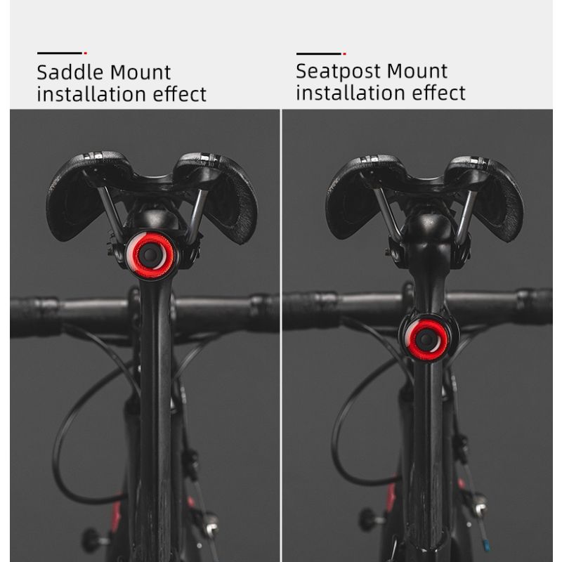 ROCKBROS Q3 Bike Tail Light with Smart Brake Sensor IPX6 Waterproof for MTB and Road Cycling Safety