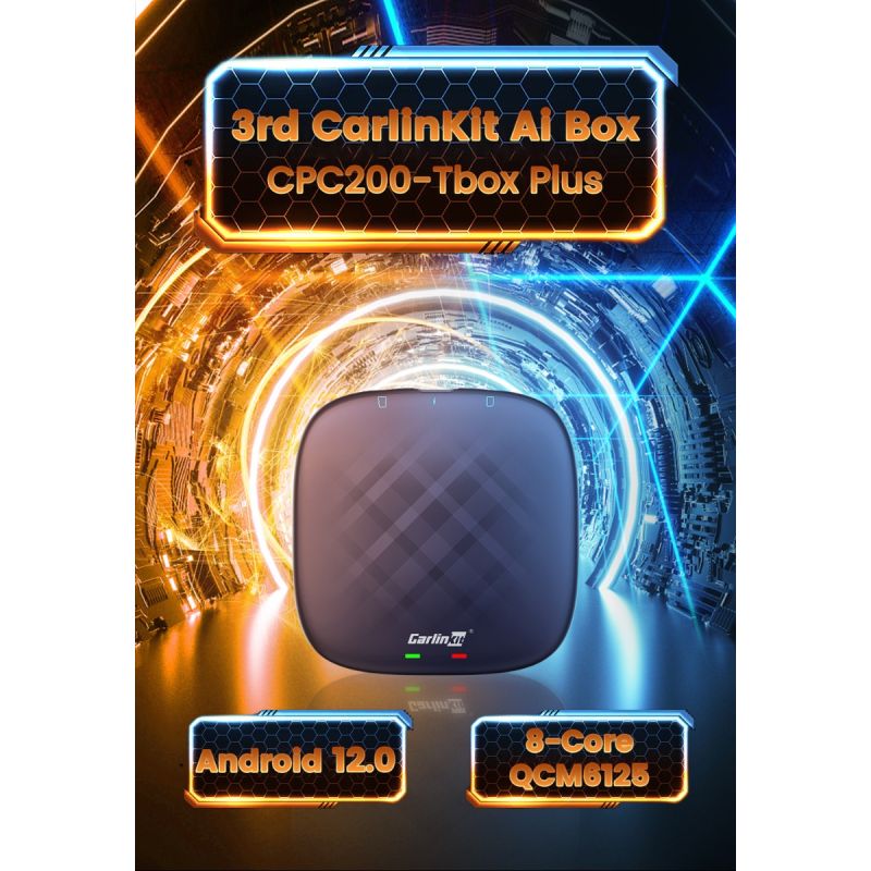 CarlinKit CarPlay Ai Box QCM6125 Android 13 Seamless Multitasking with Factory-Installed CarPlay Streaming