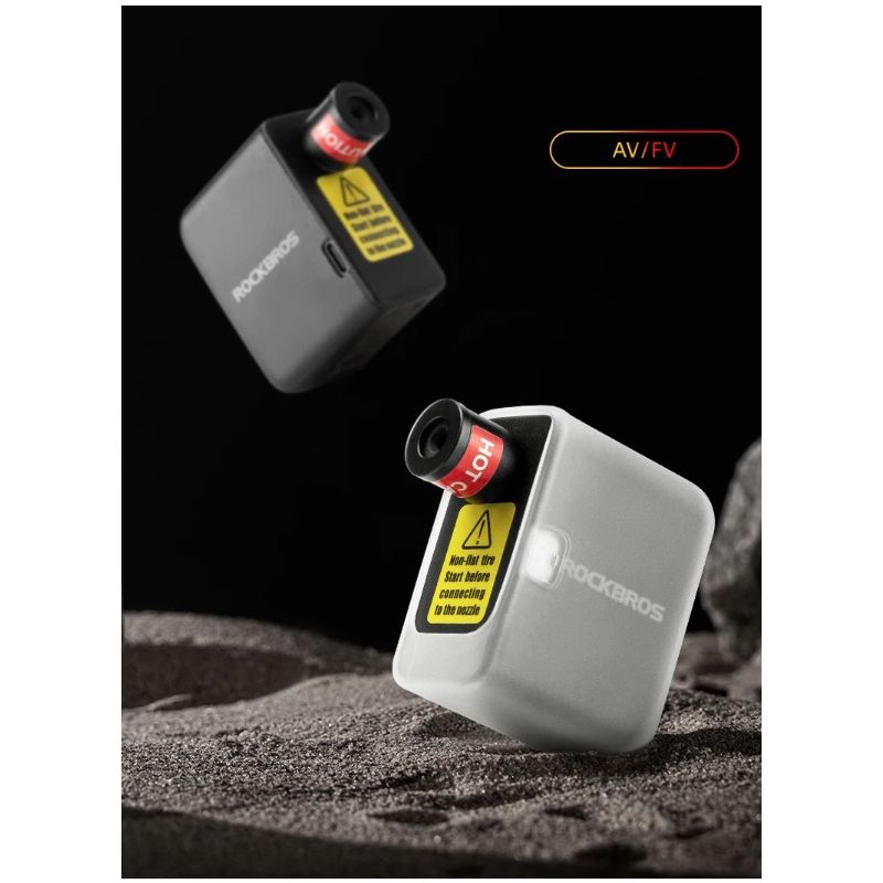 ROCKBROS Portable Mini Electric Air Pump 100PSI Rechargeable Durable Bike Motorcycle Car Tire Inflator