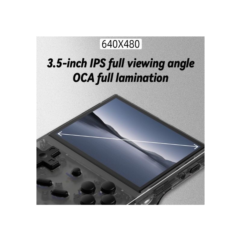 ANBERNIC RG35XX Retro Handheld Game Console Vibrant IPS Screen PSP Support for Nostalgic Gameplay in Gray