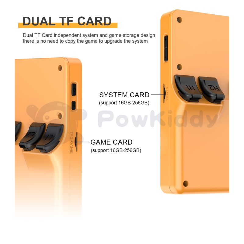 POWKIDDY RGB20S Handheld Console 3.5 Inch HD Display Retro Gaming Device for Kids Retro Enthusiasts Gifts