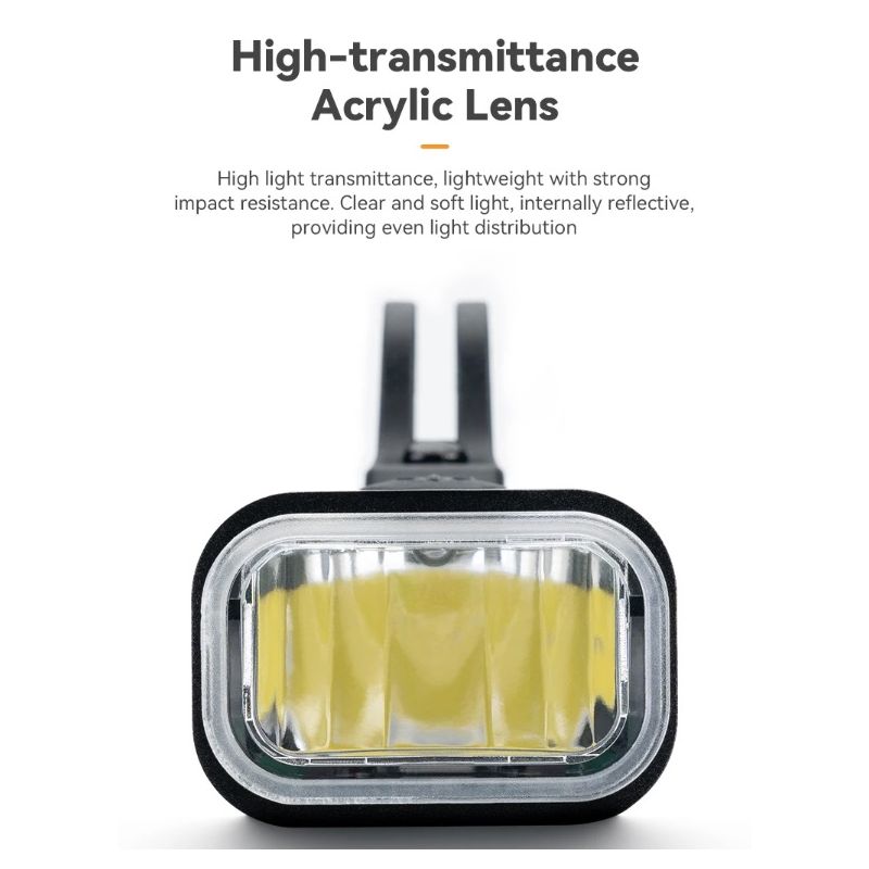 ROCKBROS RHL-1000LUMEN Bike Front Light Rainproof LED Cycling Headlight Type-C Rechargeable for Night Riding