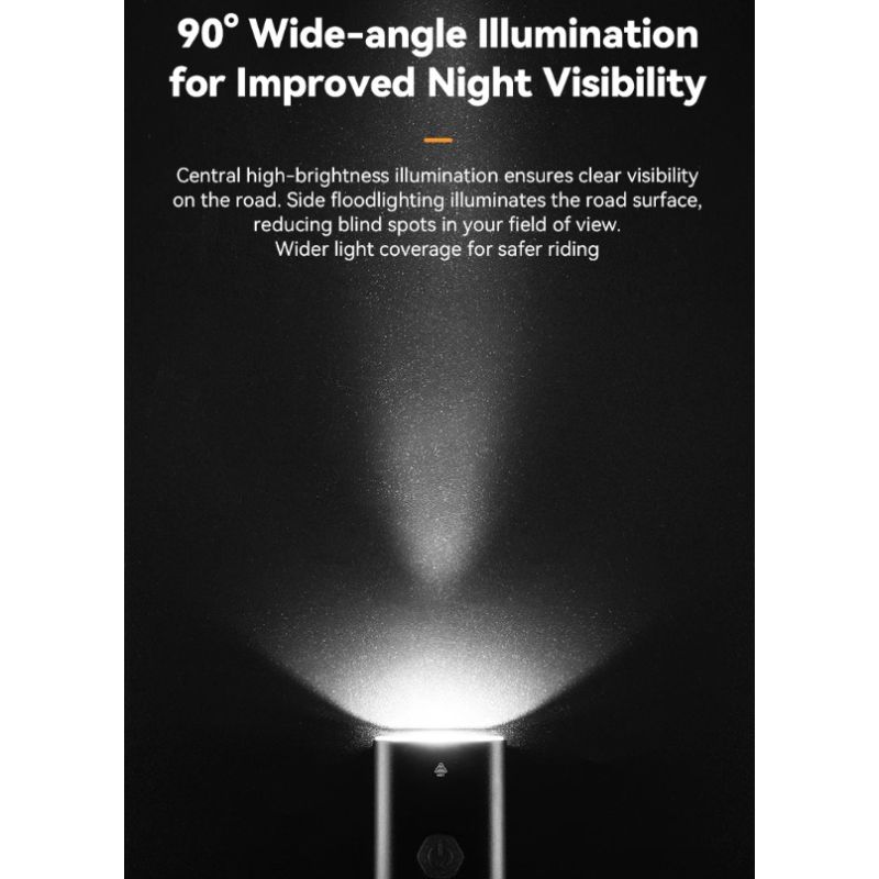 ROCKBROS RHL-1000LUMEN Bike Front Light Rainproof LED Cycling Headlight Type-C Rechargeable for Night Riding