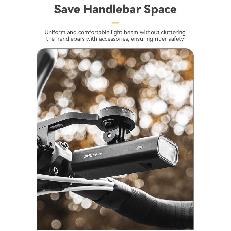 ROCKBROS RHL-1000LUMEN Bike Front Light Rainproof LED Cycling Headlight Type-C Rechargeable for Night Riding