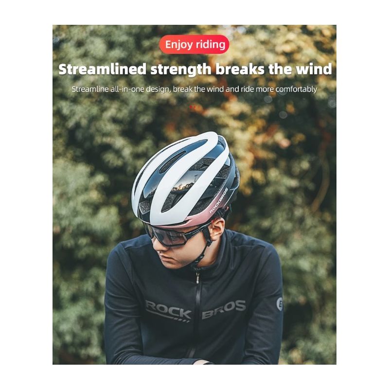 ROCKBROS Bicycle Helmet Ultralight Cycling Helmet Anti-Sweat Technology Shock Resistant for Outdoor Sports