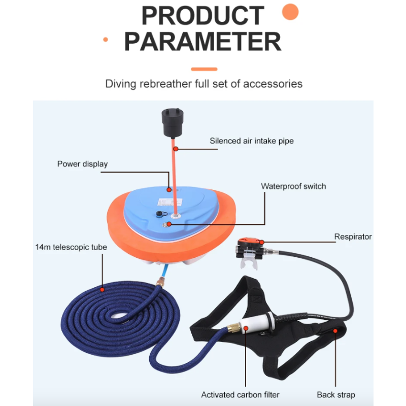 Scuba Diving Ventilator Z270 Z500 Rechargeable Breathing Regulator for Comfortable Aquatic Exploration