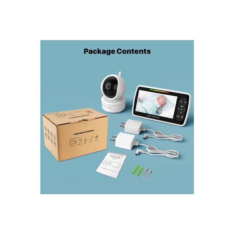 5 Inch Baby Monitor SM650 HD 720P Video Long-Lasting Battery Two-Way Audio Portable Infant Surveillance