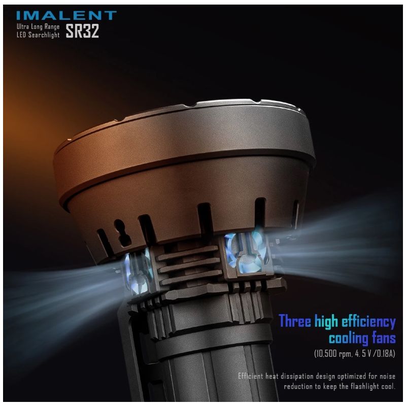 IMALENT SR32 120000 Lumens Powerful Flashlight for Outdoor Lighting Beam Distance 2080m Durable Rechargeable