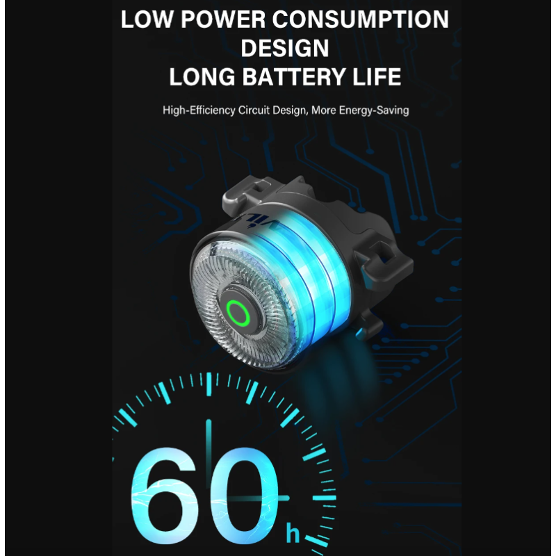 TOWILD TL03Pro LED Bicycle Rear Light Smart Brake Sensor Seven-Color Flash Durable Bike Accessory